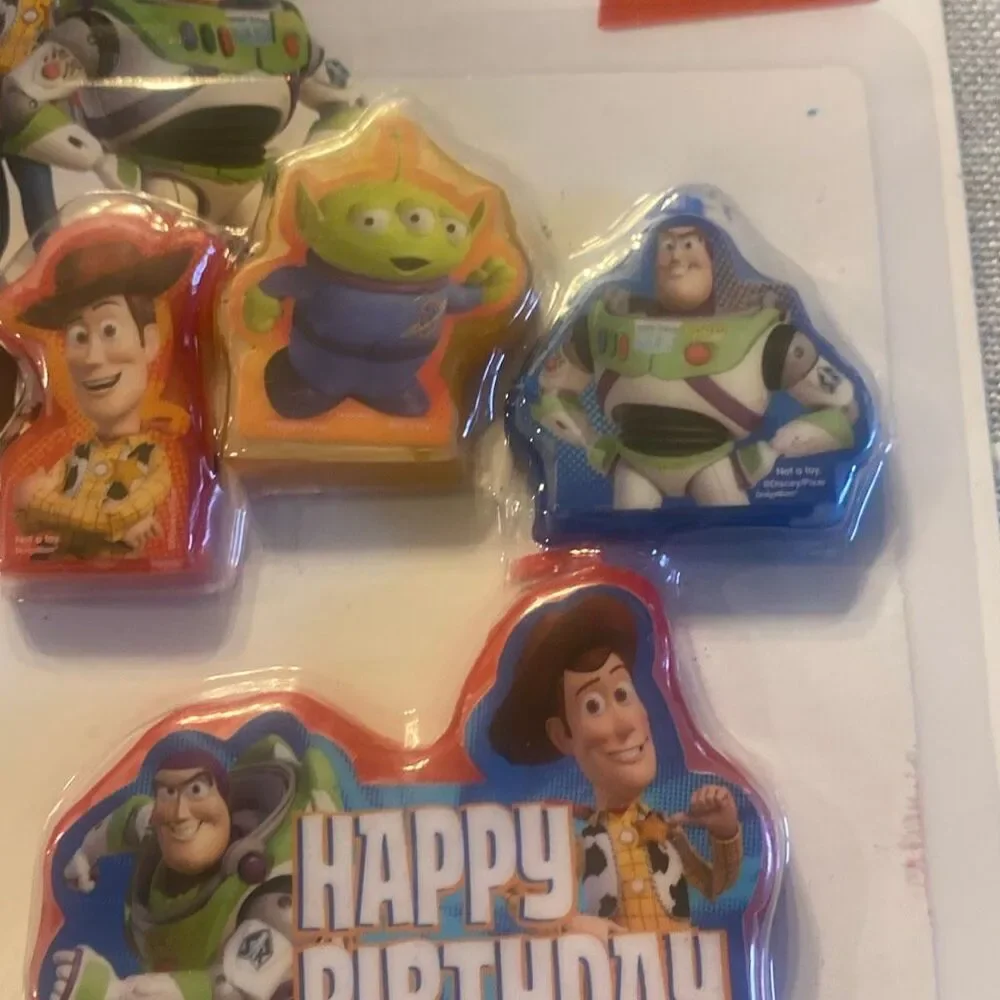 TOY STORY Birthday Candle Set x 4 Piece Woody Buzz Lightyear